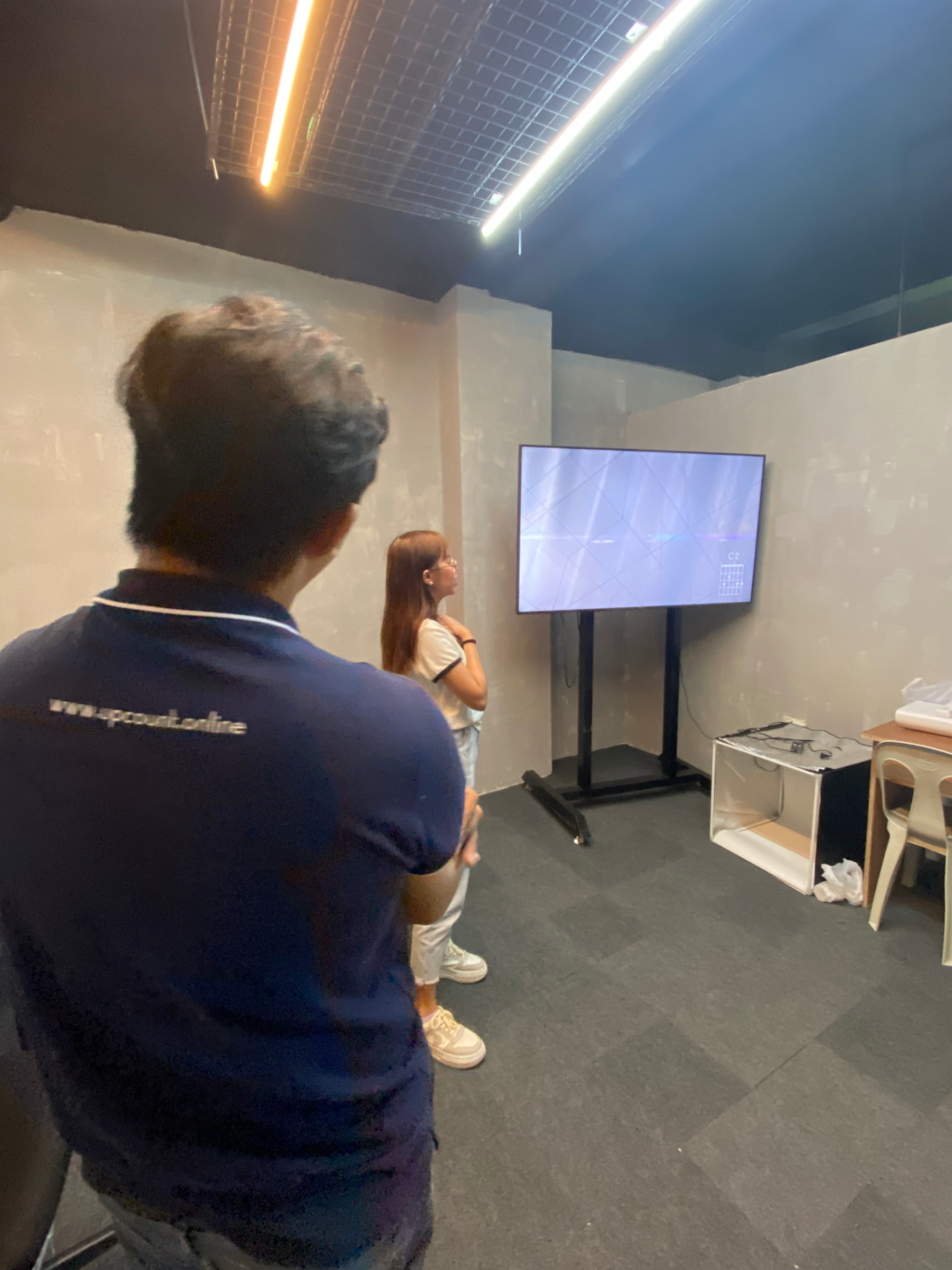 Upcount Online team members during an office training session
